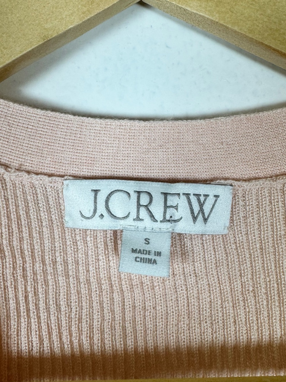 J CREW Cashmere & Silk V Neck Vest Cardigan Women’s Small Ribbed Knit Blush EUC - Picture 4 of 6